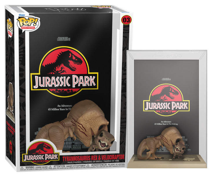 Funko Pop! Movie Posters - Jurassic Park: Tyrannosaurus Rex & Velociraptor Funko Pop! Movie Posters - Jurassic Park: Tyrannosaurus Rex & Velociraptor